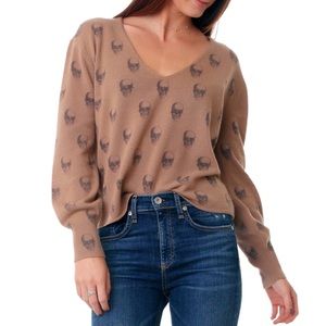 360 Cashmere | Penny Skull Cashmere V-neck